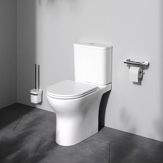 Унитаз-компакт напольный AM.PM Fresh C8B8900LMSC торнадо безободковый с сиденьем микролифт, белый