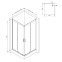 Душевое ограждение без поддона 90x90 AM.PM Gem S W93G-403-090BT профиль черный матовый