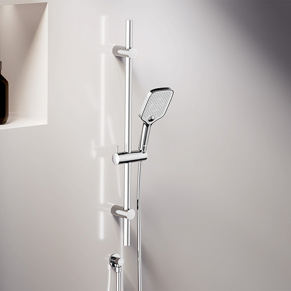 Встраиваемая душевая система Damixa Gala 953530000 хром: тропический верхний душ, ручной душ-3