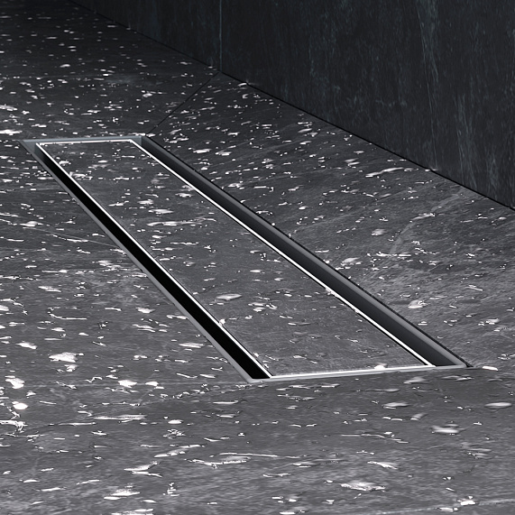 Душевой трап (лоток) 50 AM.PM MasterFlow W01SC-U11-050-04SB комбинированный затвор со стальной матовой решеткой под плитку-12