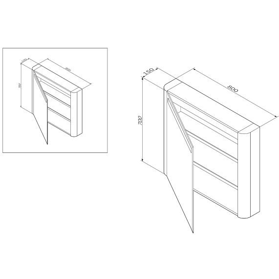 Мебель для ванной 80 AM.PM Sensation подвесная, мятный-2