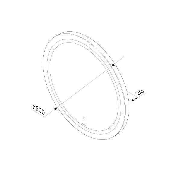 Зеркало с подсветкой в ванную круглое 60 AM.PM X-Joy M85AMOX0601WG сенсорное-6