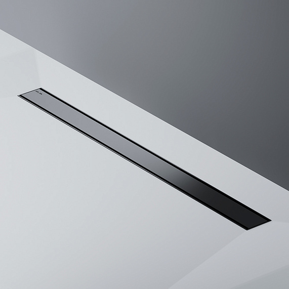 Душевой трап (лоток) 90 AM.PM PrimeFlow W02SC-U11-090-04BM комбинированный затвор с черной матовой решеткой под плитку-18