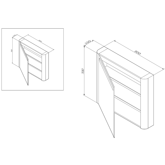Мебель для ванной 80 AM.PM Sensation подвесная, табачный дуб-2