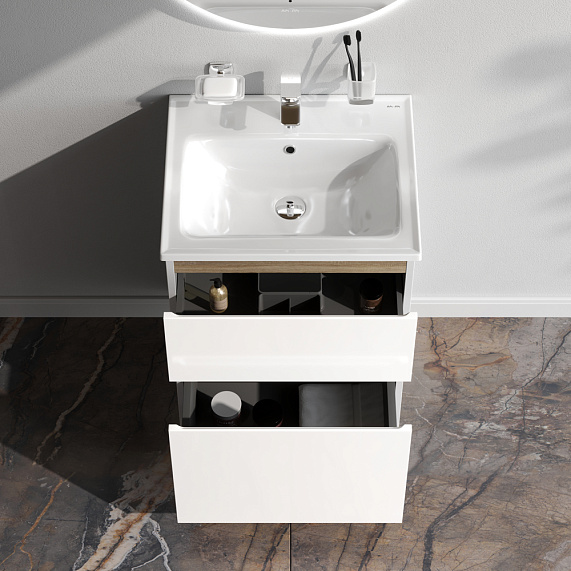 Тумба с раковиной 55 AM.PM X-Joy M85A-FSX0552-WC0552WG напольная, белый глянец-2