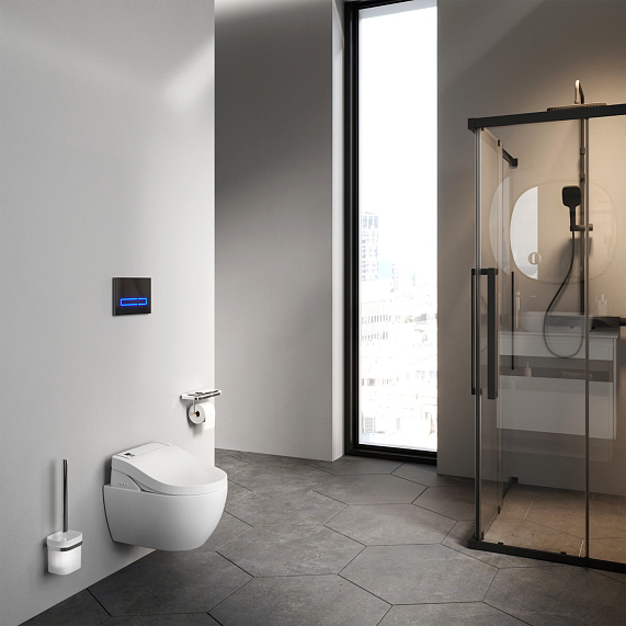 Унитаз-биде подвесной AM.PM Awe C111739SC с электронным управлением и сиденьем микролифт, белый-3