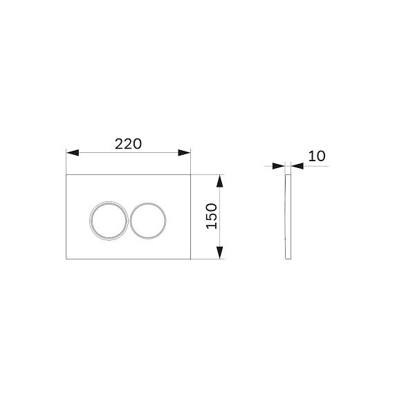 Клавиша смыва для инсталляции AM.PM ProC L I070151 механическая хром-6