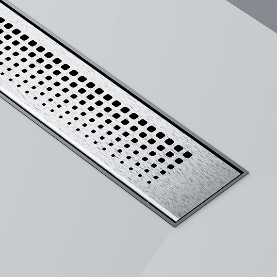 Душевой трап (лоток) 50 AM.PM PrimeFlow W02SC-P11-050-01SB комбинированный затвор со стальной матовой решеткой-9