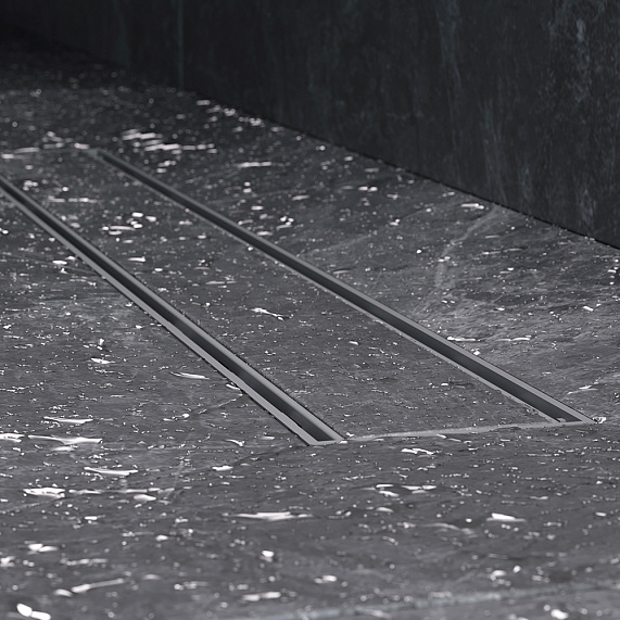 Душевой трап (лоток) 60 AM.PM PrimeFlow W02SC-U11-060-04SB комбинированный затвор со стальной матовой решеткой под плитку-12