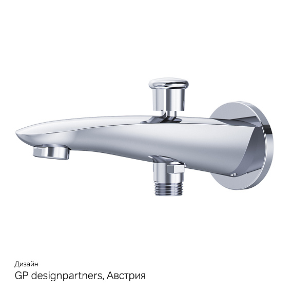 Встраиваемая душевая система AM.PM Spirit 2.1 хром: тропический верхний душ, излив с душевой лейкой, модуль MultiDock-8