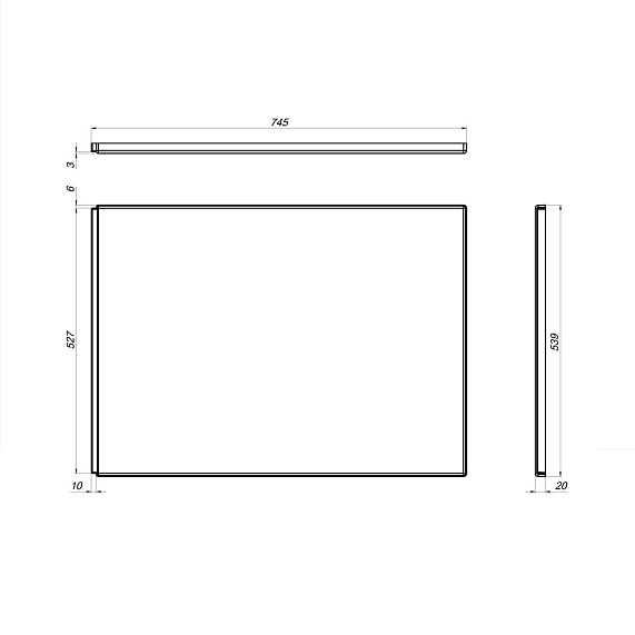 Универсальная боковая панель для ванны 75 AM.PM Gem W00A-000-075W-S белая-2