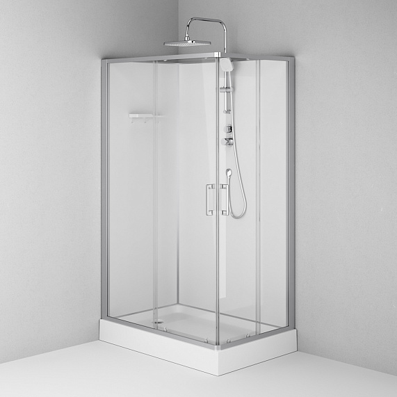 Душевая кабина 120x80 AM.PM Above W9XC-403-12080MT профиль серебристый, низкий поддон-9