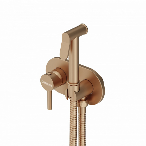 Гигиенический душ со смесителем Damixa Option 214000000 бронзовый встраиваемый, шланг 1500, держатель-3