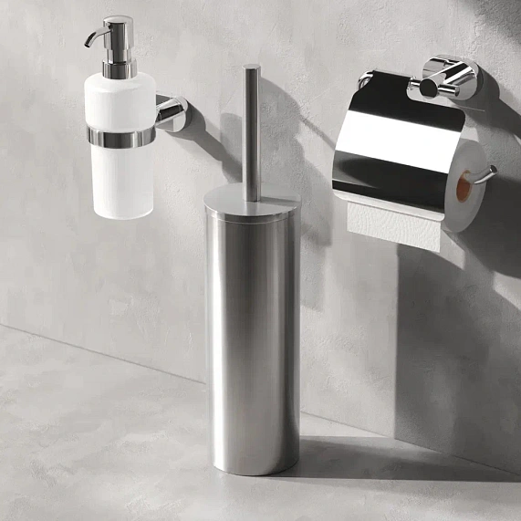 Ершик для унитаза AM.PM Sense L A7433500 с металлической напольной подставкой, сатин-5