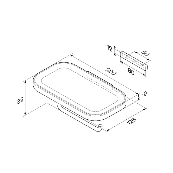 Держатель для туалетной бумаги настенный AM.PM Func A8F341400  с полочкой, хром, белый-7