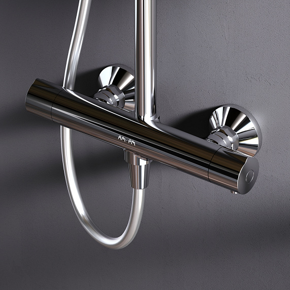Душевая система AM.PM Gem F0790420 стойка с тропическим душем, термостатом, хром-2