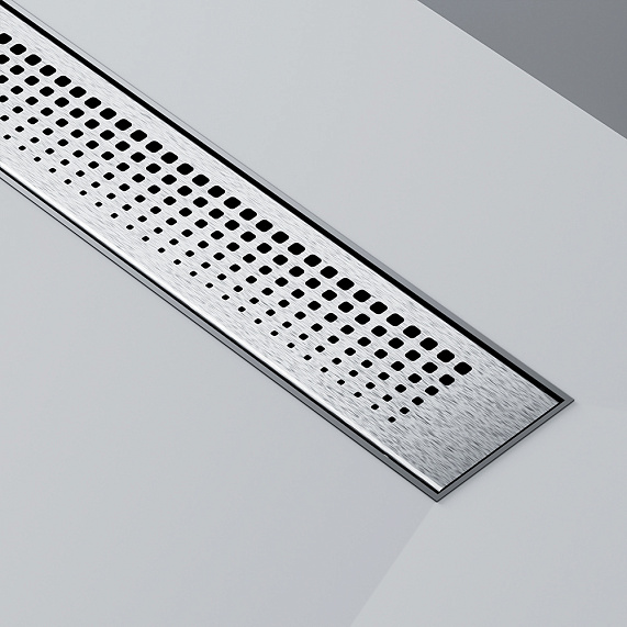 Душевой трап (лоток) 70 AM.PM PrimeFlow W02SC-P11-070-01SB комбинированный затвор со стальной матовой решеткой-9