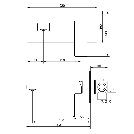 Смеситель для раковины Damixa Gala 530260500 розовое золото встраиваемый-3