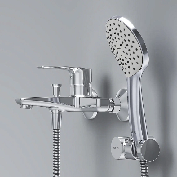 Смеситель для ванны и душа AM.PM Gem F90A15000 душевая лейка, шланг 1750, хром-4