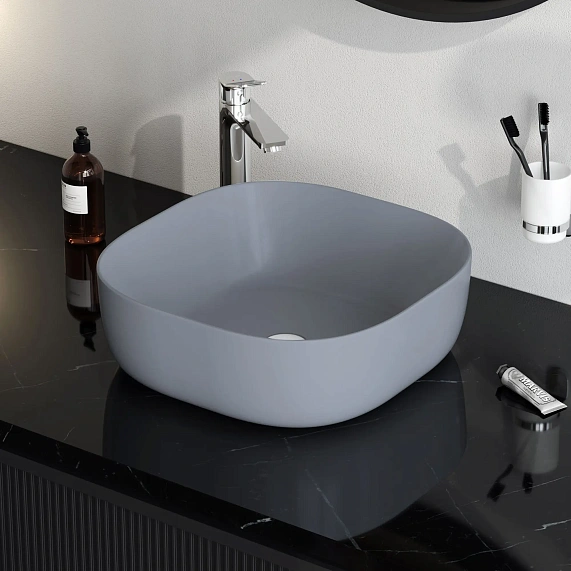 Раковина накладная 43 AM.PM Struktura M9SWCC30430GM черная матовая