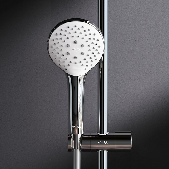Душевая система AM.PM Gem F0790420 стойка с тропическим душем, термостатом, хром-5