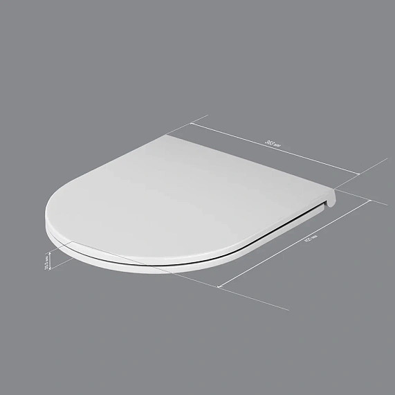 Унитаз подвесной AM.PM Spirit 2.0 C701700WH безободковый c сиденьем микролифт 57WH, белый-6