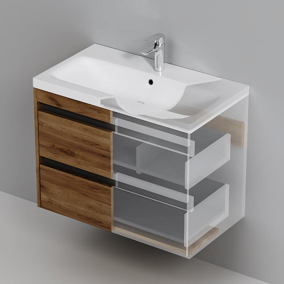 Тумба с раковиной 75 AM.PM Pulse M91-FHX0752OF-WCC0752WG под дерево-4