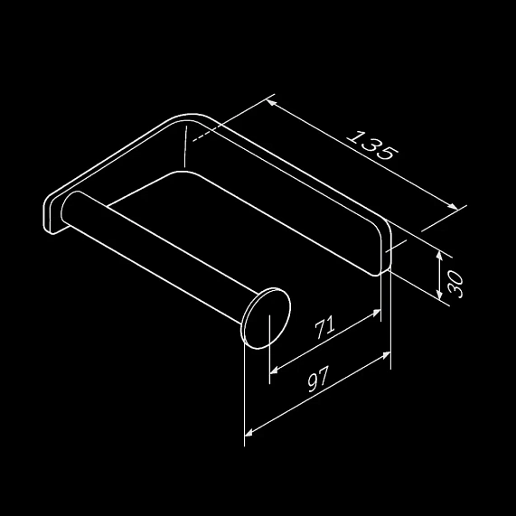 Держатель для туалетной бумаги настенный AM.PM Inspire 2.0 A50A34122 черный-7