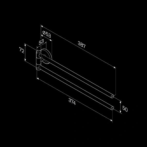 Вешалка для полотенец AM.PM X-Joy A85A32622 поворотная двойная черная-7