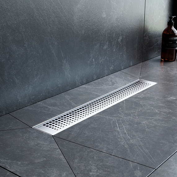 Душевой трап (лоток) 50 AM.PM MasterFlow W01SC-P11-050-01SB комбинированный затвор со стальной матовой решеткой-3