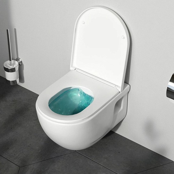 Унитаз подвесной AM.PM Like C801701SC безободковый с сиденьем микролифт. белый-9