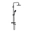 Душевая система Damixa Jupiter 977810300 стойка с тропическим душем, термостатом, смесителем, изливом, черная матовая