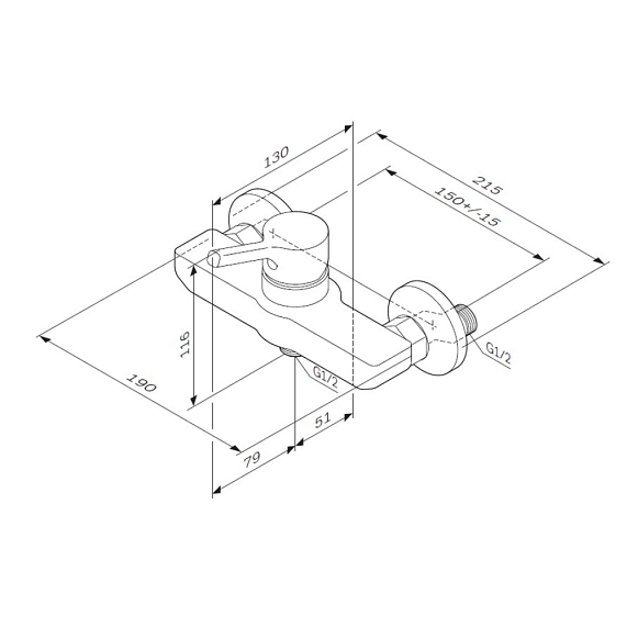 Смеситель для душа AM.PM X-Joy S F85B20000 хром-8