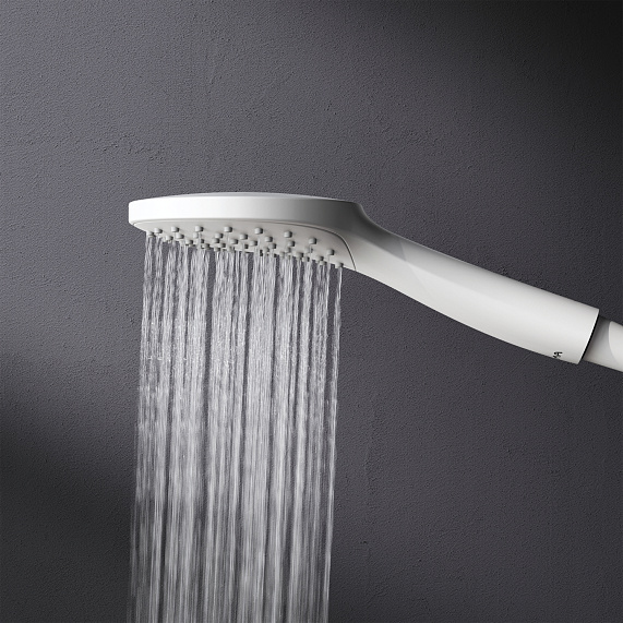 Душевая система AM.PM Gem F0790033 стойка с тропическим душем, белая-6