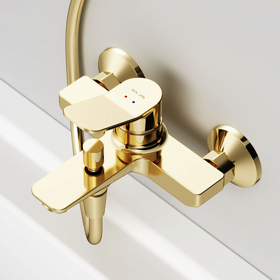 Смеситель для ванны и душа AM.PM X-Joy F85A10099 золото-3