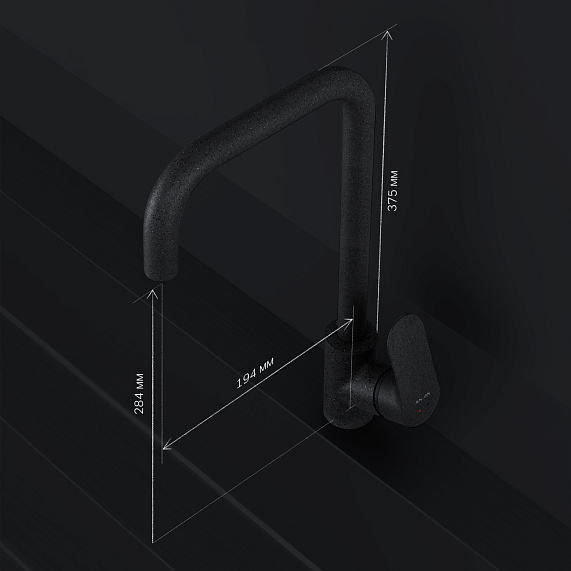 Смеситель для кухни AM.PM Like F8006022 высокий, черный-6