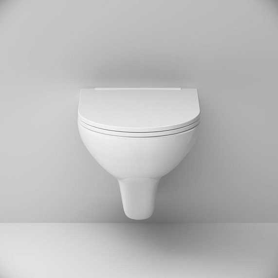 Унитаз подвесной AM.PM Gem C901700SC безободковый с сиденьем микролифт, белый-3