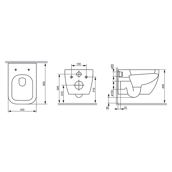 Унитаз подвесной AM.PM Gem C901701SC безободковый с сиденьем микролифт, белый-11