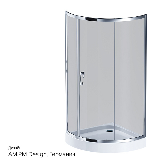 Душевое ограждение без поддона 90x90 AM.PM Like W83G-315-090CG профиль хром-8