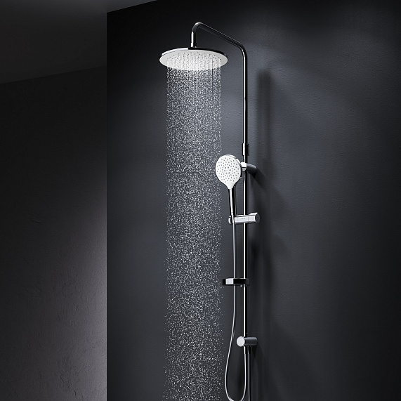 Душевая система AM.PM Like F0780064 стойка с тропическим душем, хром-1