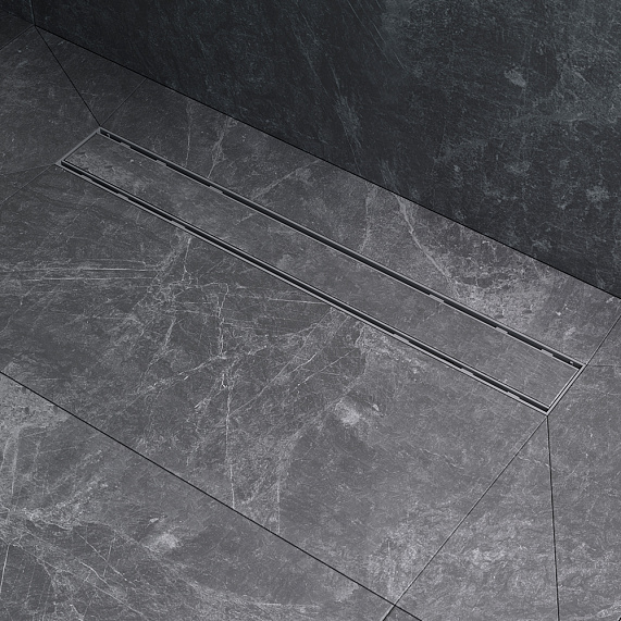 Душевой трап (лоток) 60 AM.PM PrimeFlow W02SC-U11-060-04SB комбинированный затвор со стальной матовой решеткой под плитку-10