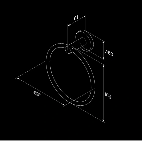 Набор аксессуаров AM.PM X-Joy хром (ершик, кольцо, держатель туалетной бумаги)-6