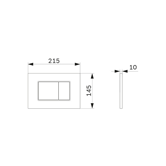 Клавиша смыва для инсталляции AM.PM ProC S I070251 механическая хром-6