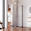 Душевое ограждение без поддона 90x90 AM.PM X-Joy W88G-205-090MT64 профиль серебристый