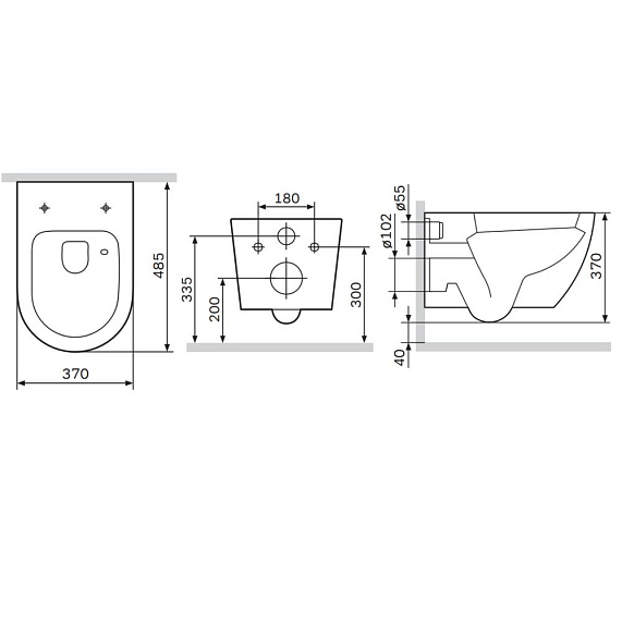 Унитаз подвесной AM.PM Like C801900SC торнадо безободковый с сиденьем микролифт, белый-11