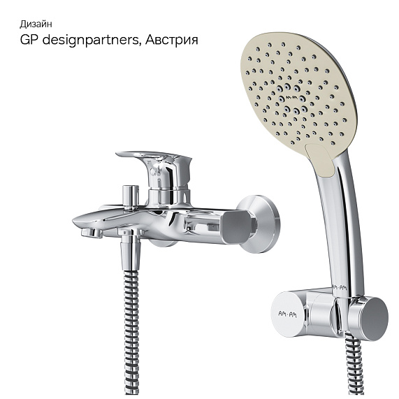 Смеситель для ванны и душа AM.PM Spirit 2.1 F71A15000 душевая лейка, шланг 1750, хром-5