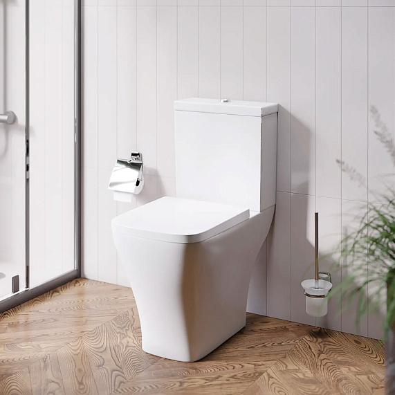 Унитаз-компакт напольный AM.PM Struktura C9S8600SC безободковый с сиденьем микролифт, белый-1