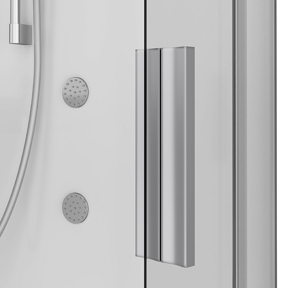 Душевая кабина 90x90 AM.PM Like W80C-019-090MTA с гидромассажем, профиль серебристый, низкий поддон-2