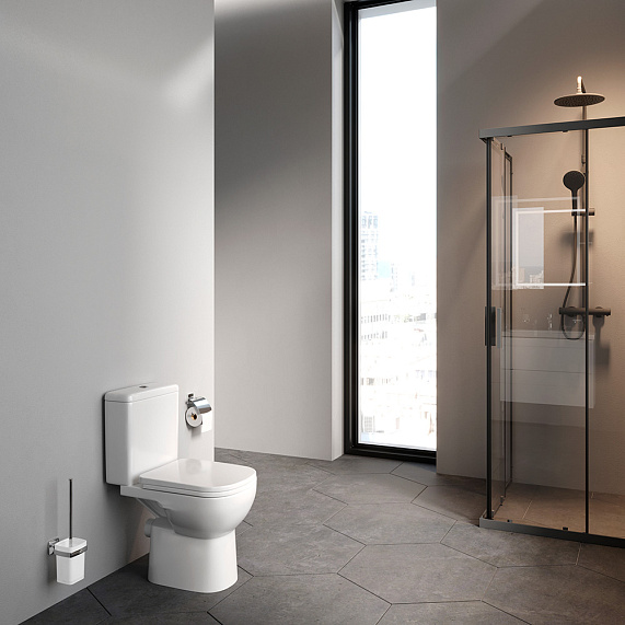 Унитаз напольный AM.PM Tetra C9T8608SC безободковый с сиденьем микролифт, белый-7