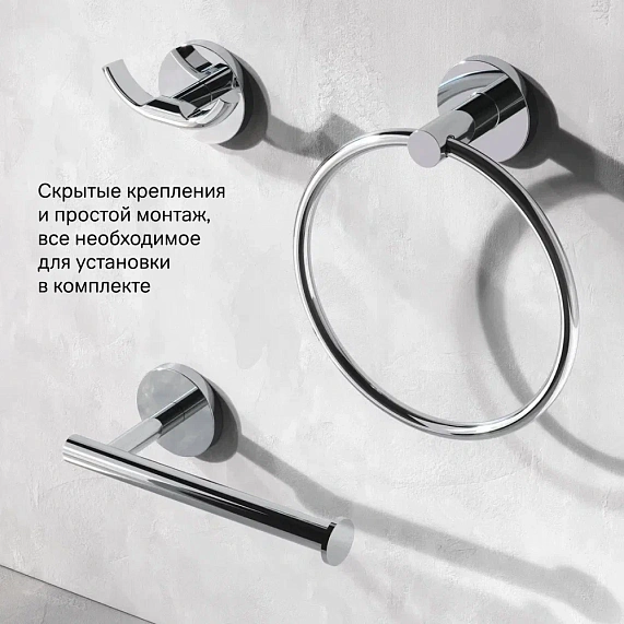 Набор аксессуаров AM.PM X-Joy хром (ершик, кольцо, держатель туалетной бумаги)-4